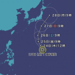 【速報】台風5号の進路予想図がこちら…関東終了へ…（画像あり）