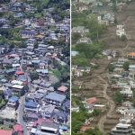 【衝撃】熱海の土砂崩れ、災害前と後の比較画像がヤバ過ぎる…